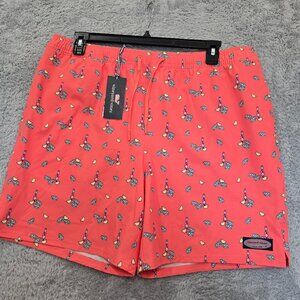 Vineyard Vines 7" Chappy Trunks Oyster Bar Peachy Men's Size XL NEW NWT Whimsy